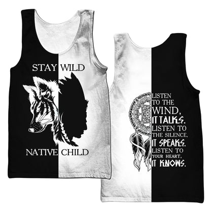 Custom Name Wolf Native Pride 3D All Over Printed Unisex Shirt