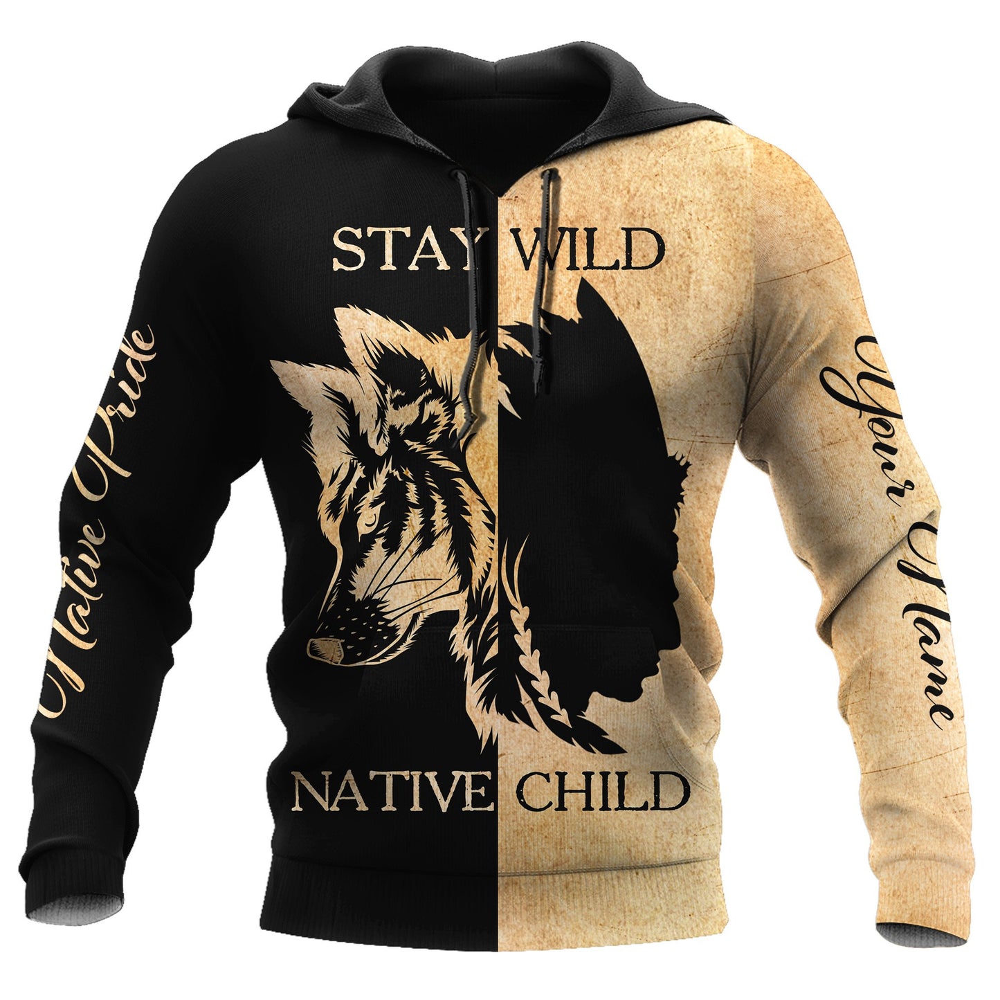 Custom Name Wolf Native Pride 3D All Over Printed Unisex Shirt