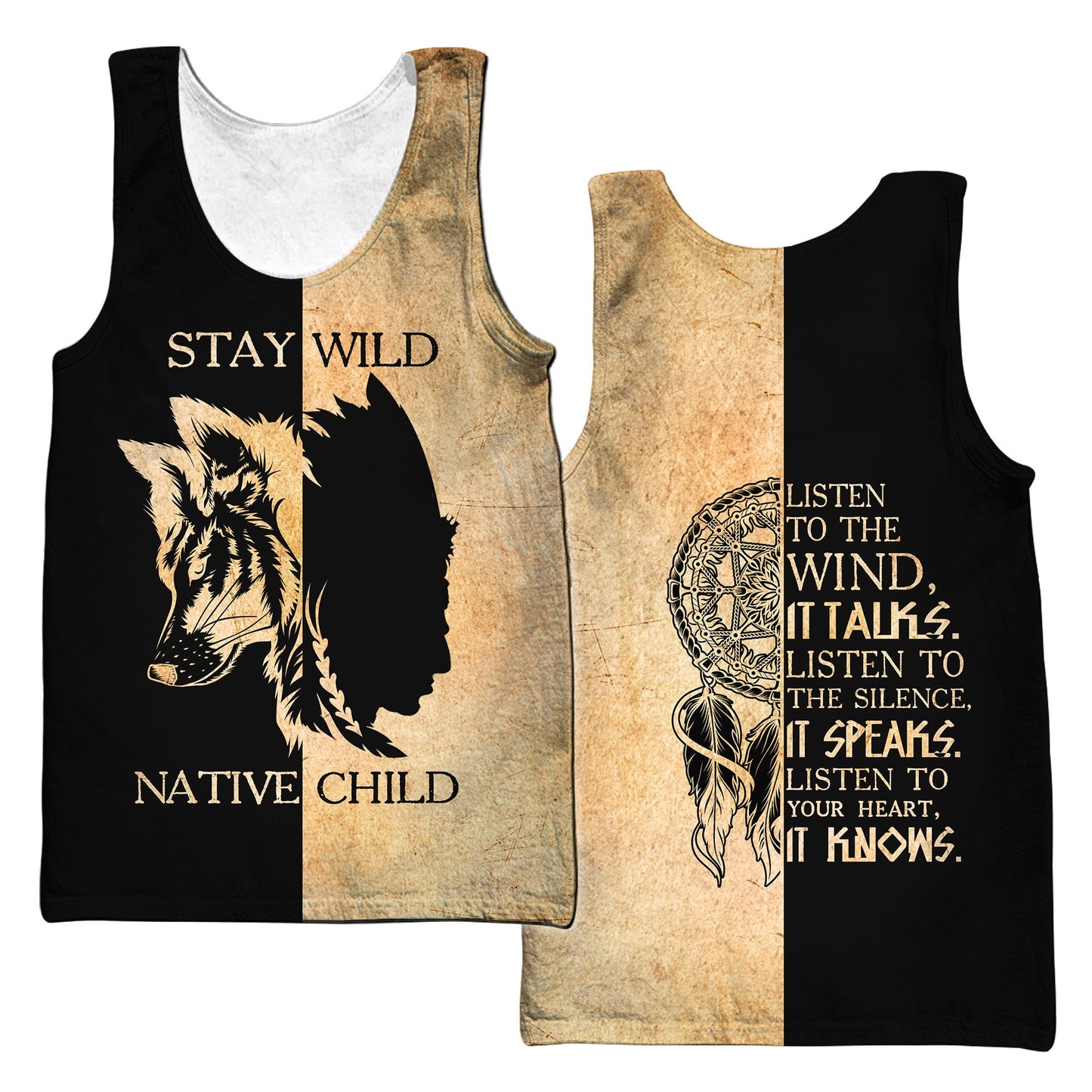 Custom Name Wolf Native Pride 3D All Over Printed Unisex Shirt