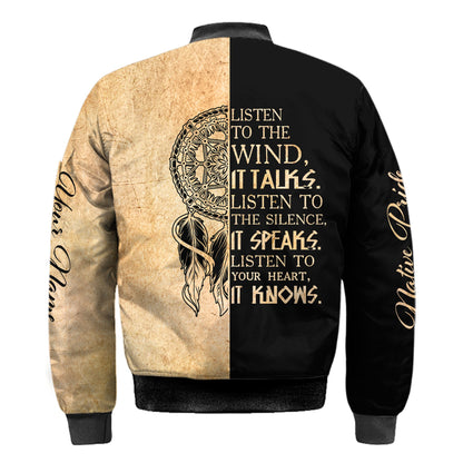 Custom Name Wolf Native Pride 3D All Over Printed Unisex Shirt