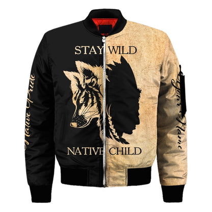 Custom Name Wolf Native Pride 3D All Over Printed Unisex Shirt