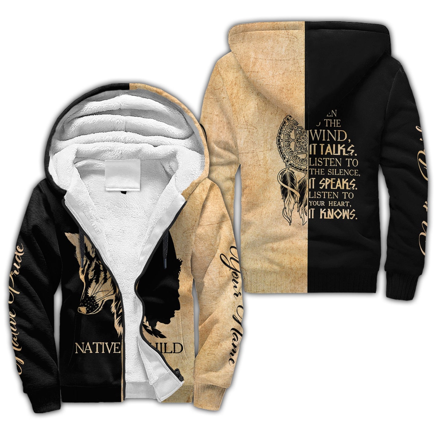 Custom Name Wolf Native Pride 3D All Over Printed Unisex Shirt