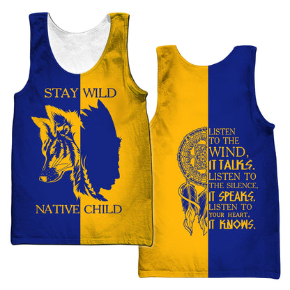 Custom Name Wolf Native Pride 3D All Over Printed Unisex Shirt