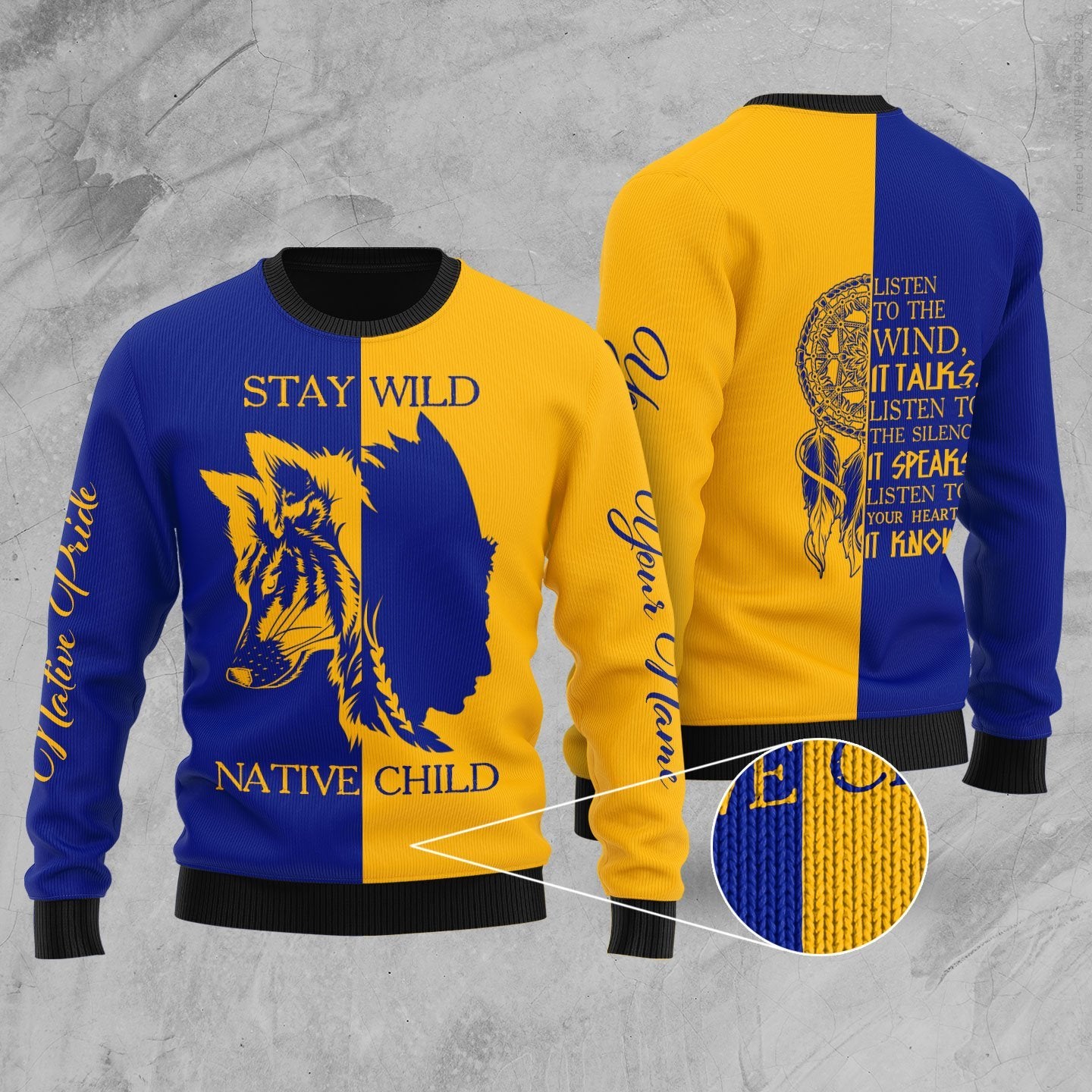 Custom Name Wolf Native Pride 3D All Over Printed Unisex Shirt