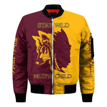 Custom Name Wolf Native Pride 3D All Over Printed Unisex Shirt