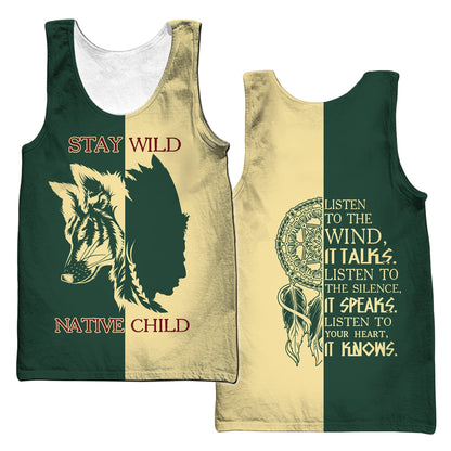Custom Name Wolf Native Pride 3D All Over Printed Unisex Shirt