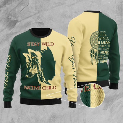 Custom Name Wolf Native Pride 3D All Over Printed Unisex Shirt