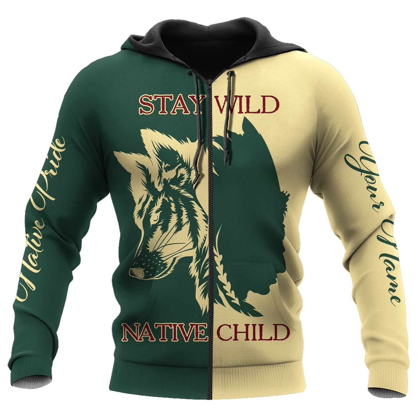 Custom Name Wolf Native Pride 3D All Over Printed Unisex Shirt
