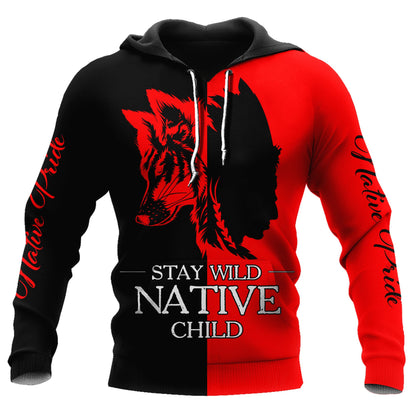 Custom Name Wolf Native Pride 3D All Over Printed Unisex Shirt