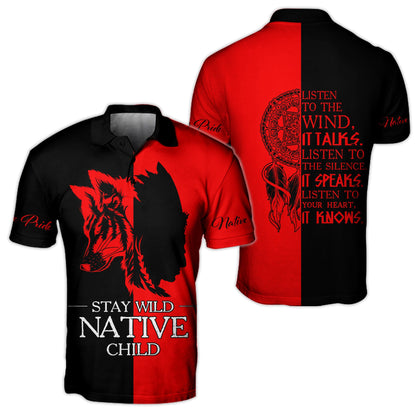 Custom Name Wolf Native Pride 3D All Over Printed Unisex Shirt