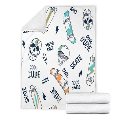Premium Skull Skateboard Blanket