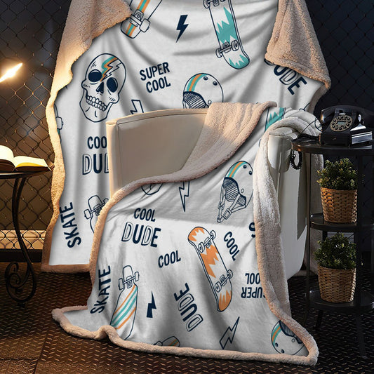 Premium Skull Skateboard Blanket
