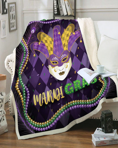 Mardi Gras 3D All Over Printed Blanket