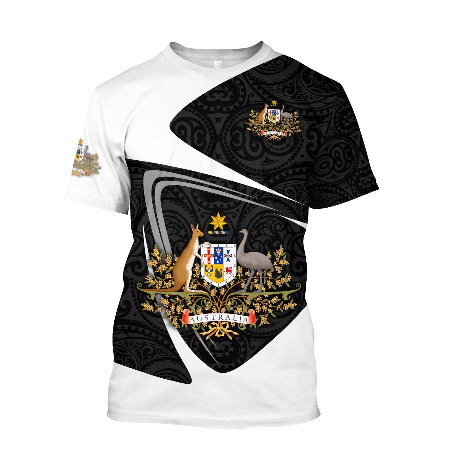 Premium Unisex Hoodie Polynesian Pattern And Australia ML