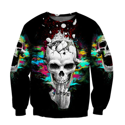 Love In Hand Skull Hoodie For Men And Women TNA22012107