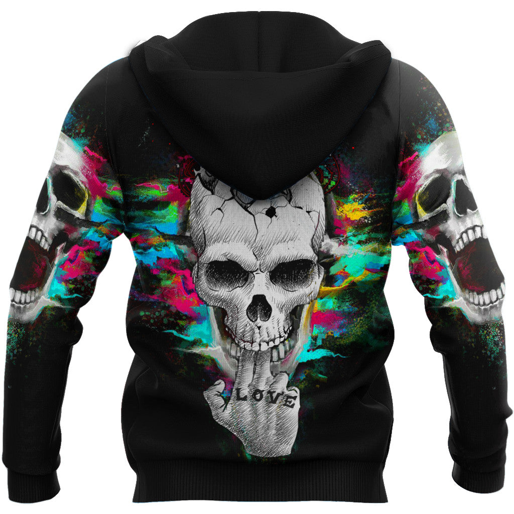 Love In Hand Skull Hoodie For Men And Women TNA22012107
