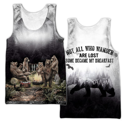 Camping 3D All Over Printed Unisex Shirts Camping Bears