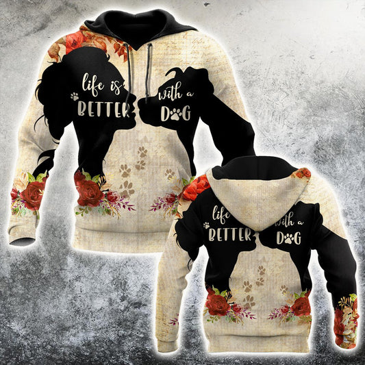 Pitbull Dog 3D All Over Printed Shirts