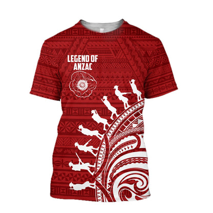 Premium Anzac Day 3D All Over Printed Unisex Shirts