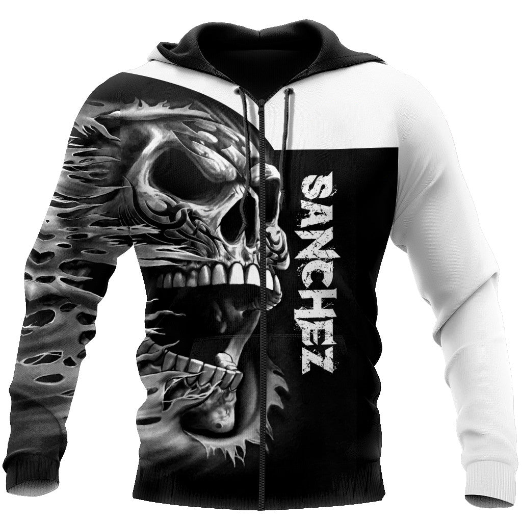 Customize Name Skull Hoodie For Men And Women TNA26022101