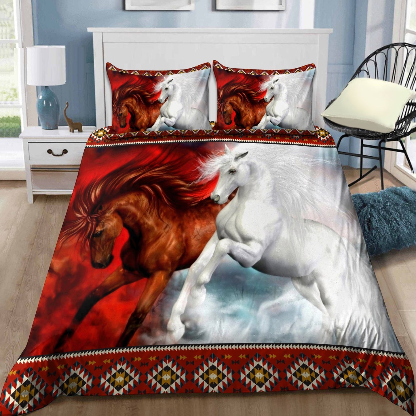 Couple Horse 3D All Over Printed Bedding Set