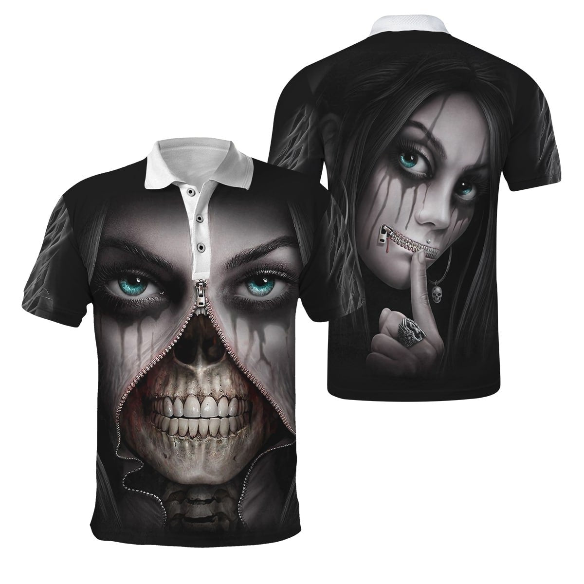 True Face Skull Girl Hoodie For Men And Women TNA01032106