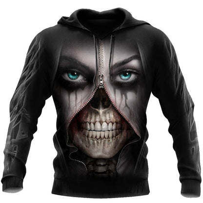 True Face Skull Girl Hoodie For Men And Women TNA01032106
