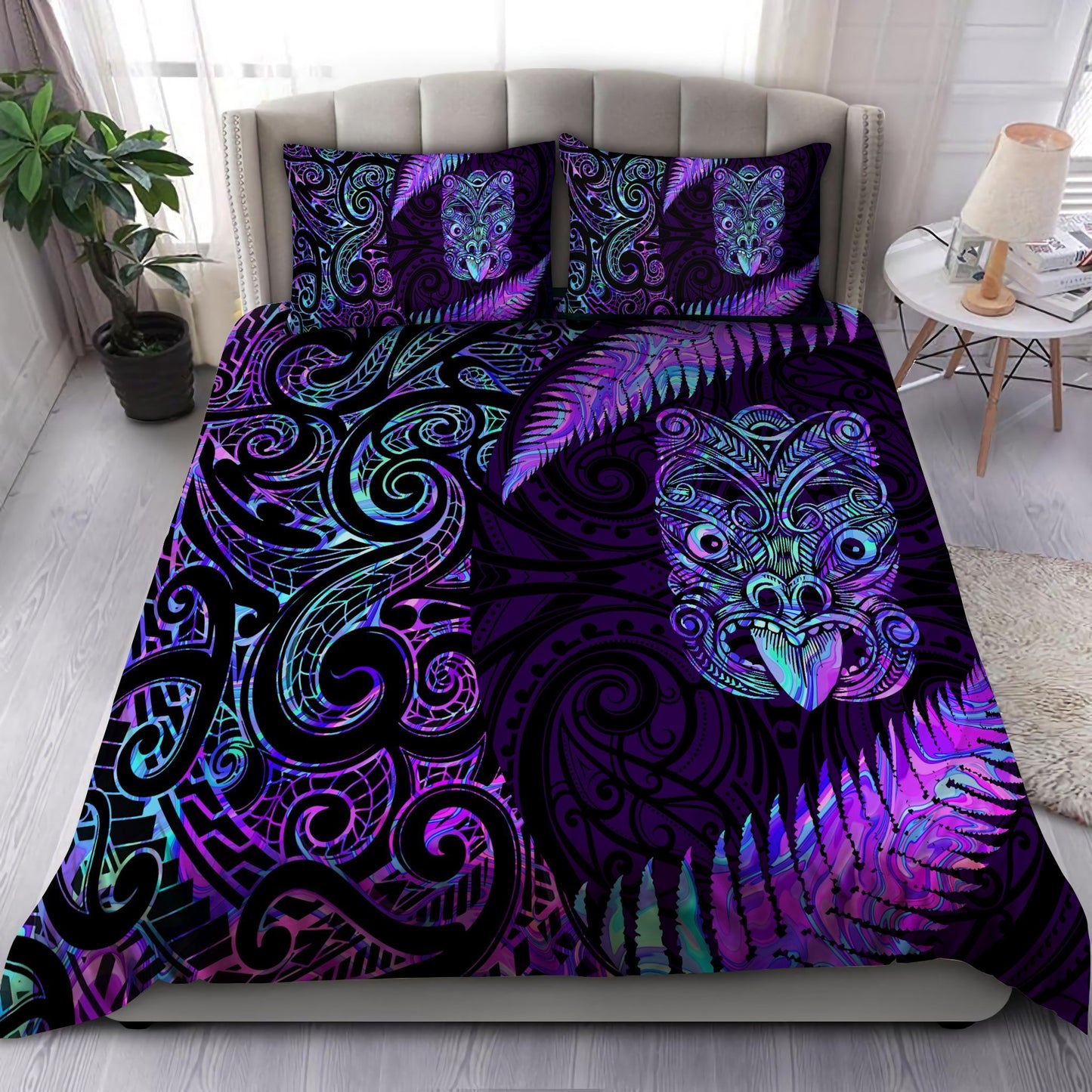 Paua Shell Maori Whakairo Bedding Set Circle Style ML
