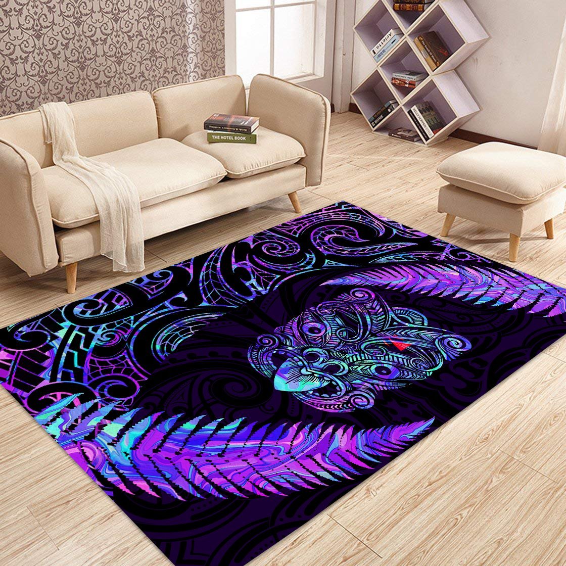 Paua Shell Maori Whakairo 3D Design Rug