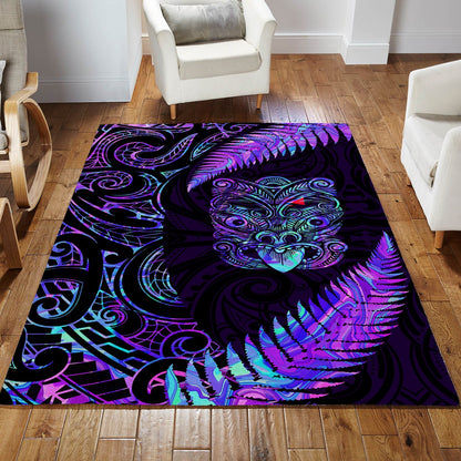 Paua Shell Maori Whakairo 3D Design Rug