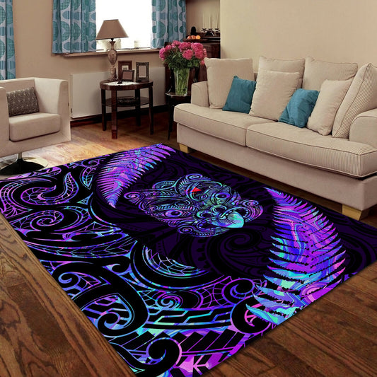 Paua Shell Maori Whakairo 3D Design Rug