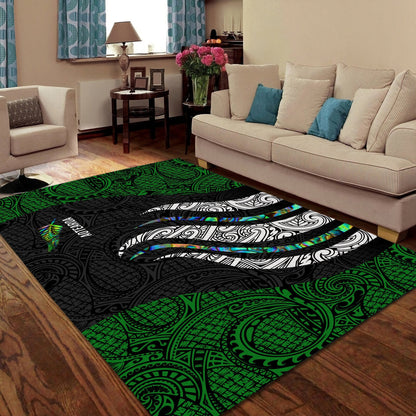 New Zealand Maori Silver Fern Rug ML