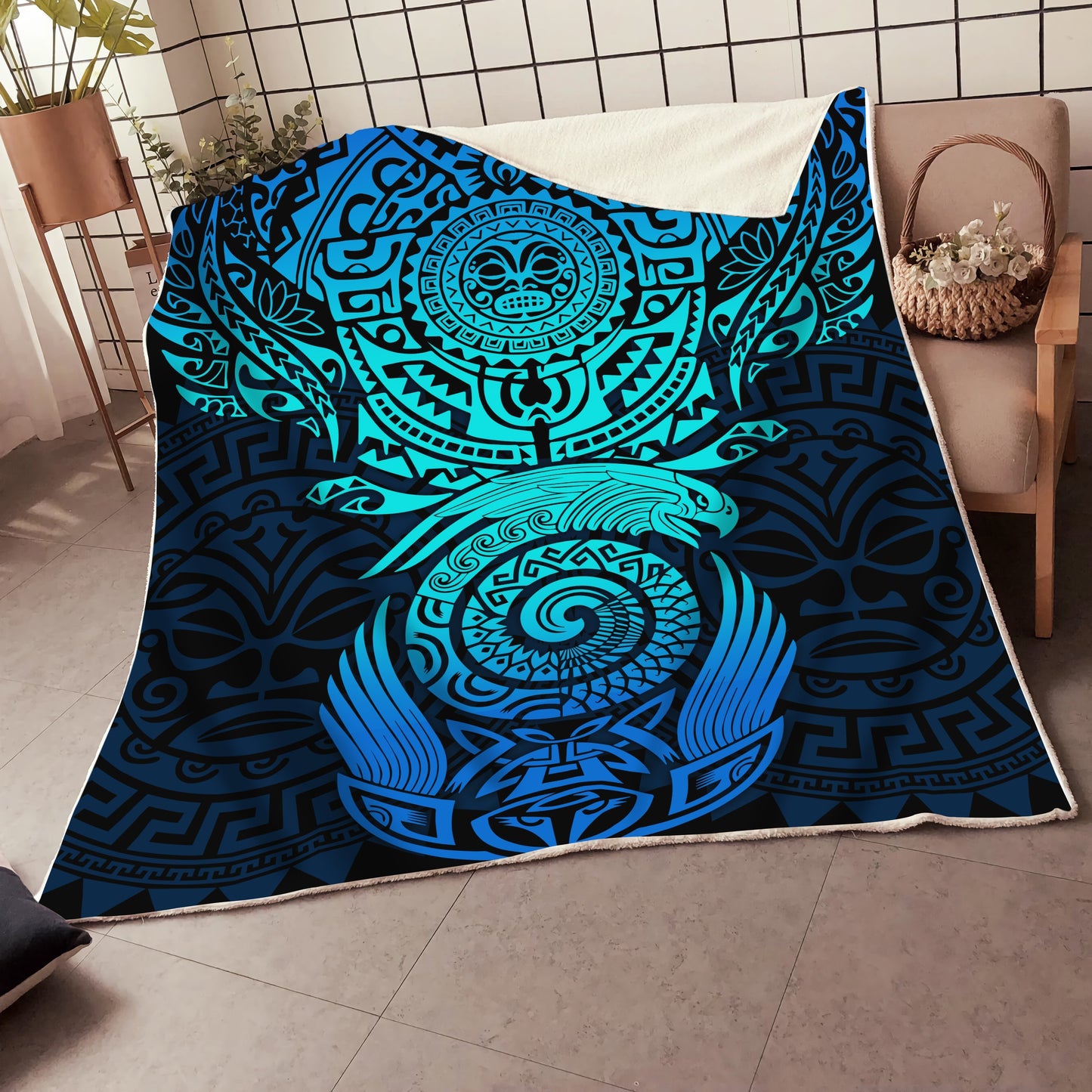 New Zealand Maori Culture Painting Art Quilt ML