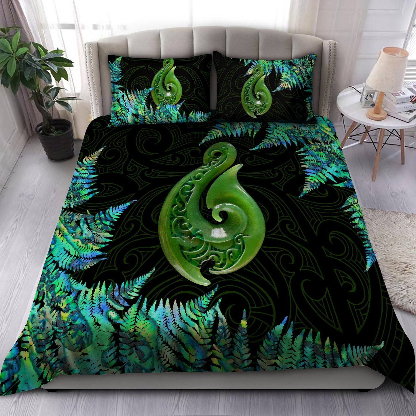New Zealand Maori Manaia Paua Shell Bedding Set ML