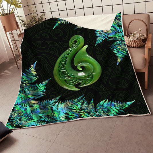 New Zealand Maori Manaia Paua Shell Painting Art Quilt ML