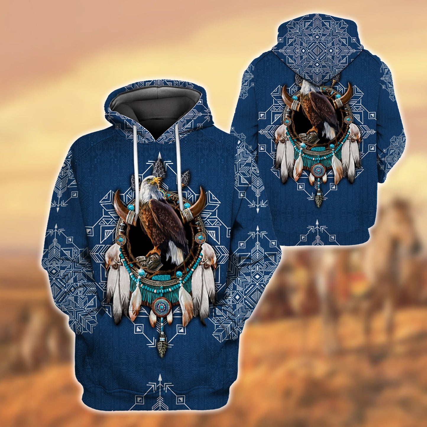 Eagle Native American 3D All Over Printed Unisex Shirt