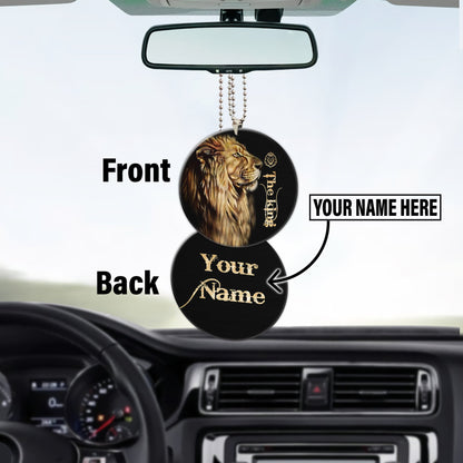 Customized Name King Lion Unique Design Car Hanging Ornament