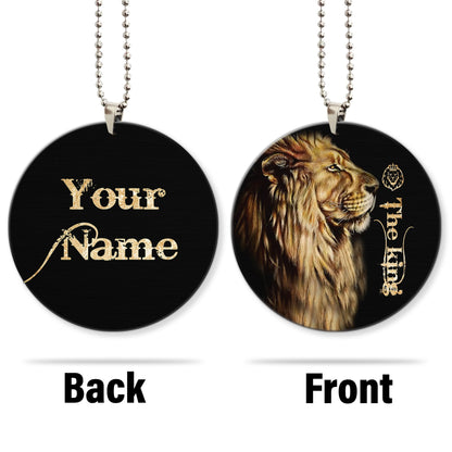 Customized Name King Lion Unique Design Car Hanging Ornament