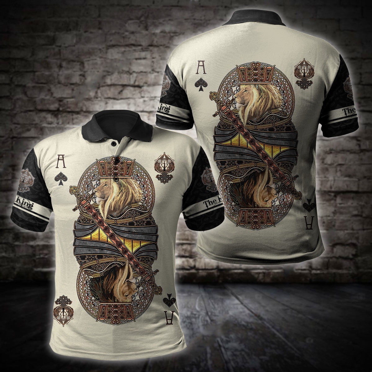 Summer Collection - Lion Ace Spade 3D All Over Printed Unisex Shirts