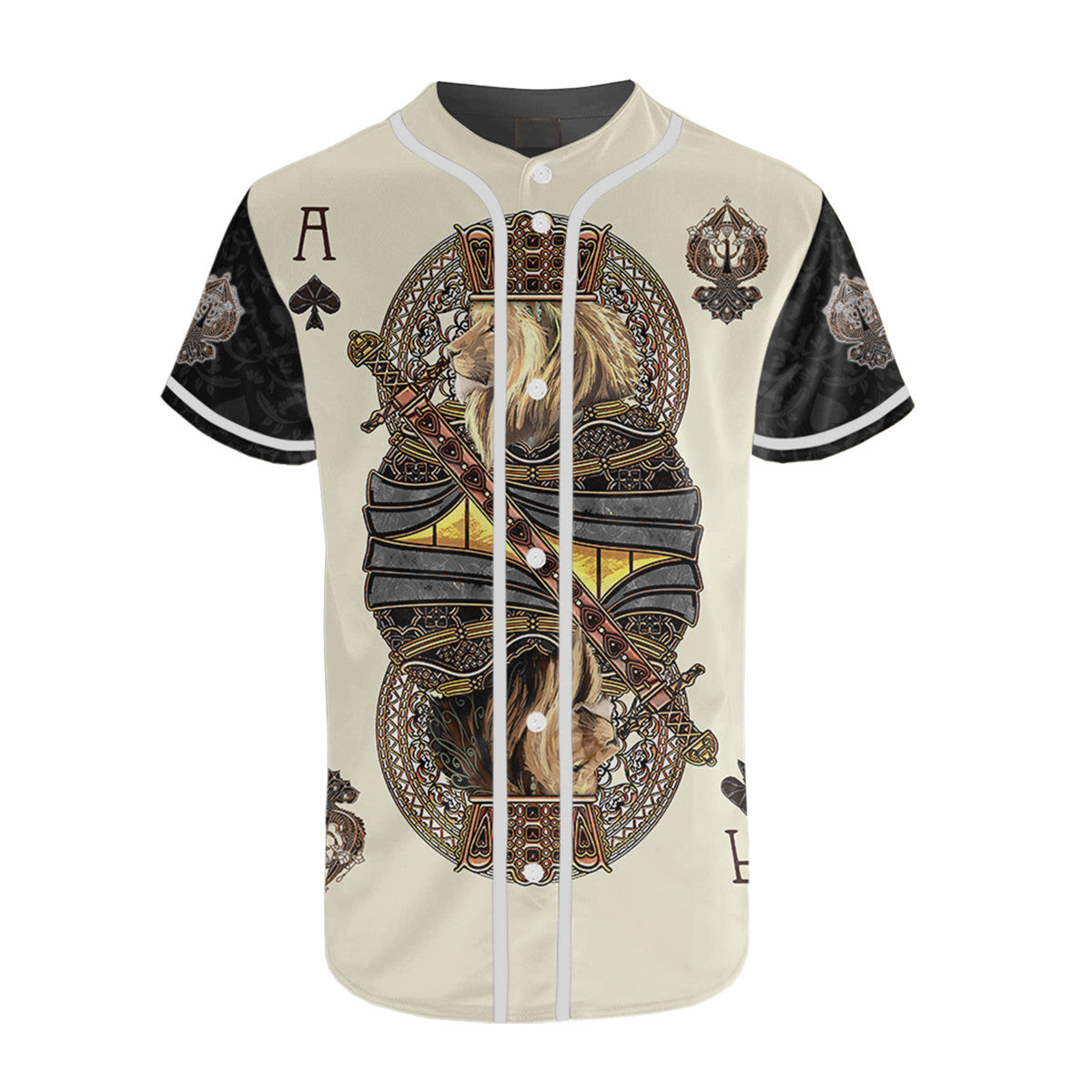 Summer Collection - Lion Ace Spade 3D All Over Printed Unisex Shirts