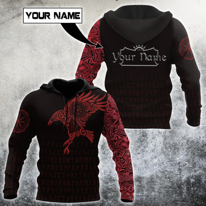 Customize Name Raven Viking Hoodie For Men And Women DQB10062102
