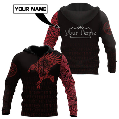 Customize Name Raven Viking Hoodie For Men And Women DQB10062102