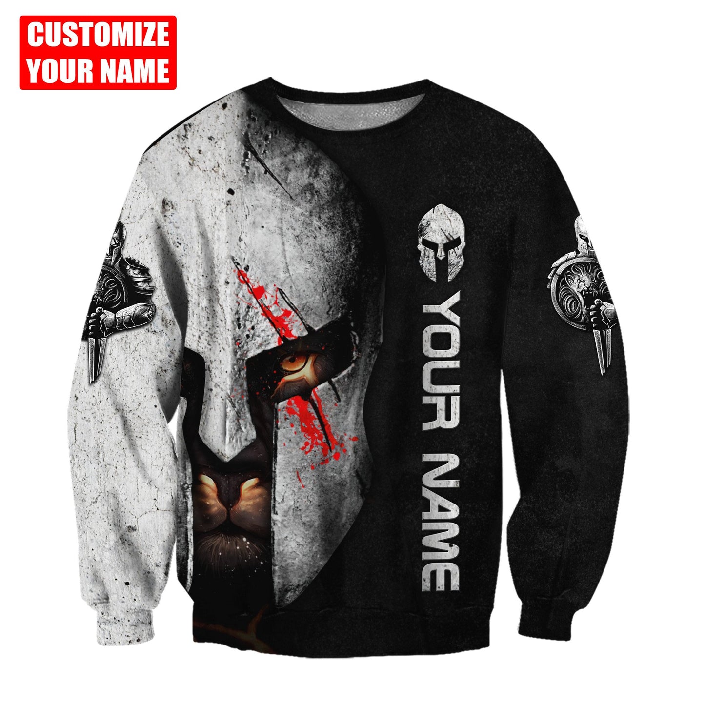Custom Name King Lion 3D All Over Printed Combo Sweater + Sweatpant