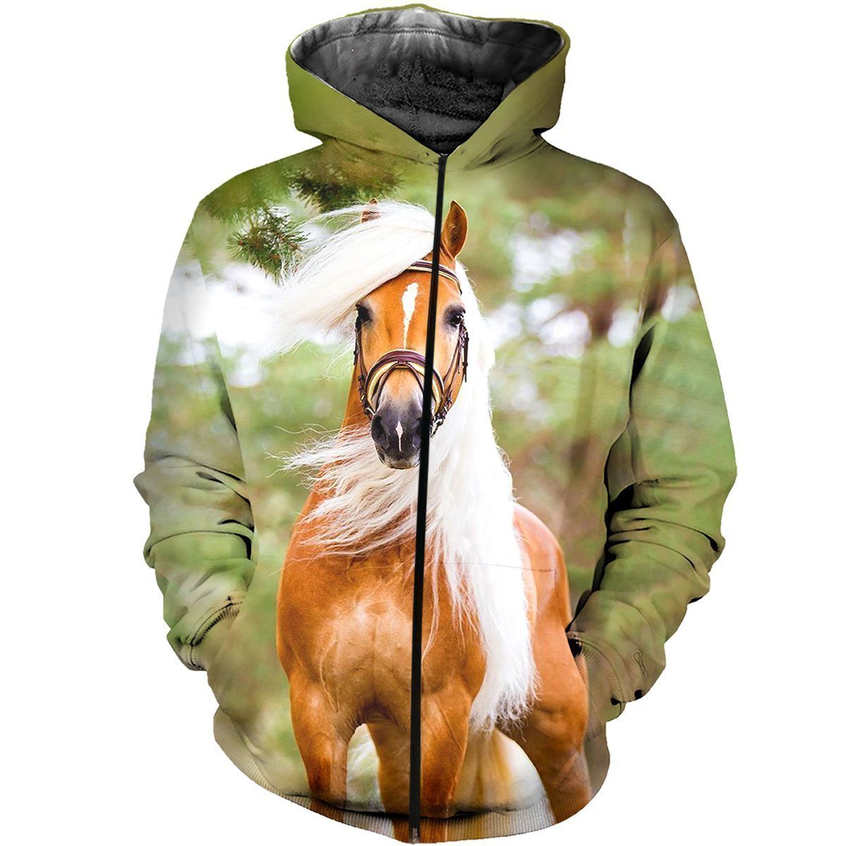 3D All Over Printed Horse Haflinger Shirts-Apparel-HP Arts-ZIPPED HOODIE-S-Vibe Cosy™