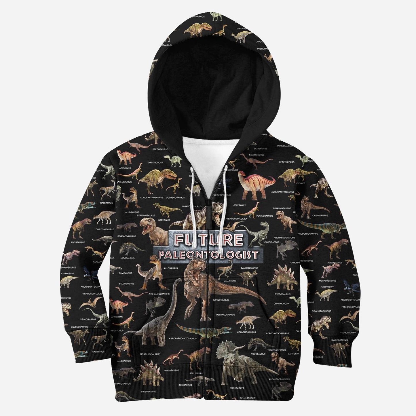3D All Over Printed Future Paleontologist T-Rex Shirts-Apparel-HP Arts-ZIPPED HOODIE-TODDLER 2T-Vibe Cosy™