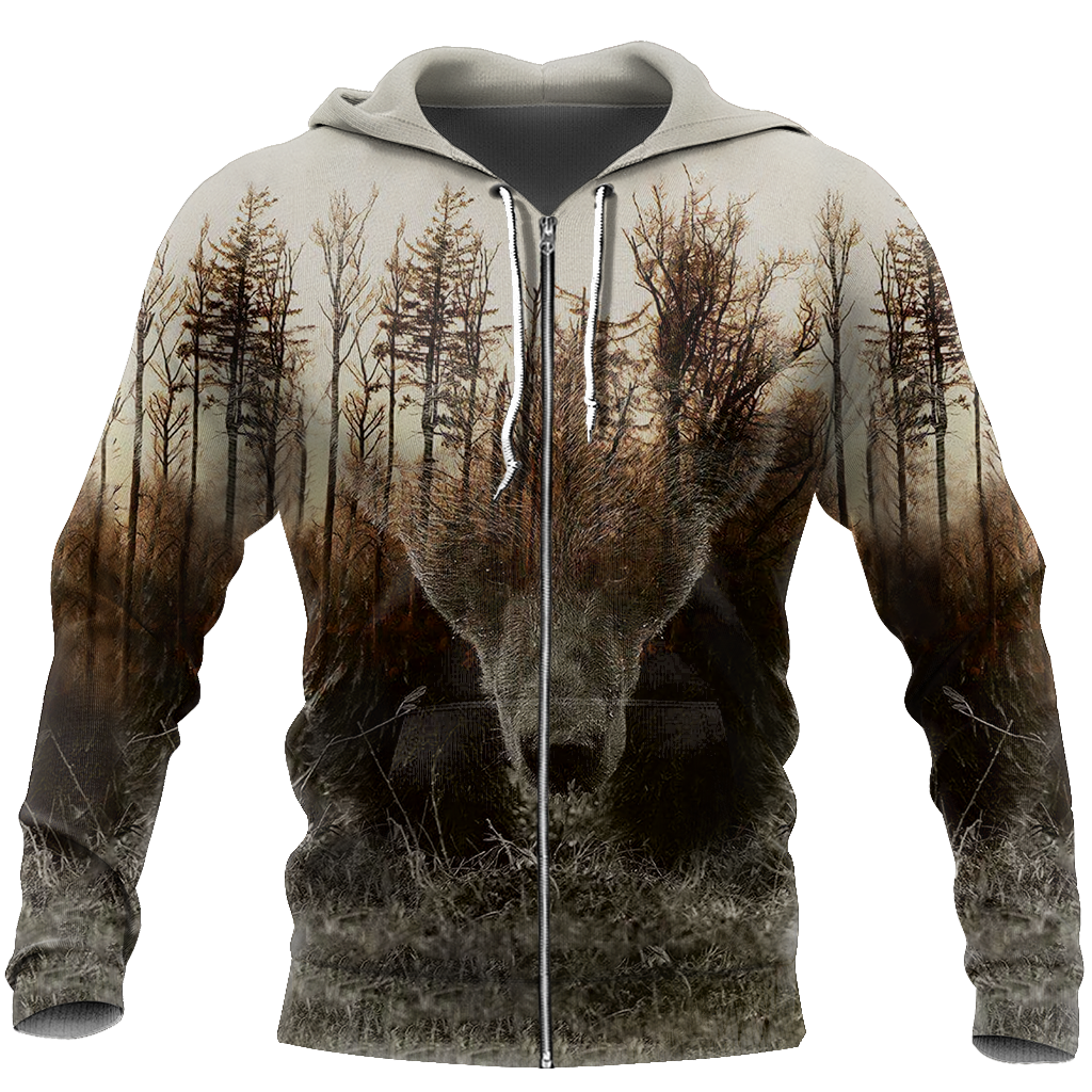 LOVE BEAR 3D ALL OVER PRINTED SHIRTS FOR MEN AND WOMEN TR071200 PL-Apparel-PL8386-zip-up hoodie-S-Vibe Cosy™