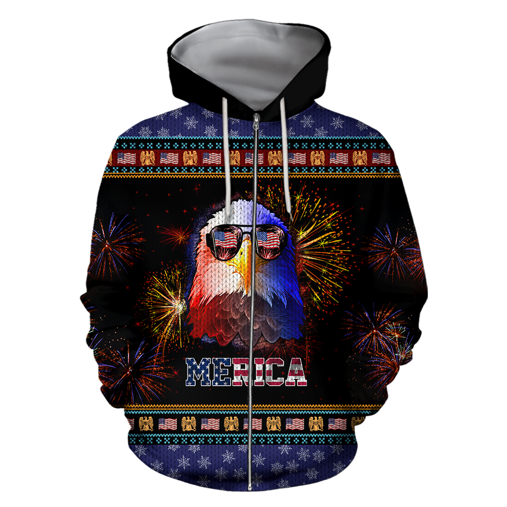Merica Eagle 3D Hoodie Shirt For Men And Women LAM2002104