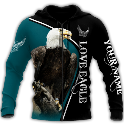 Personalized Name Eagle 3D All Over Printed Shirts For Men and Women