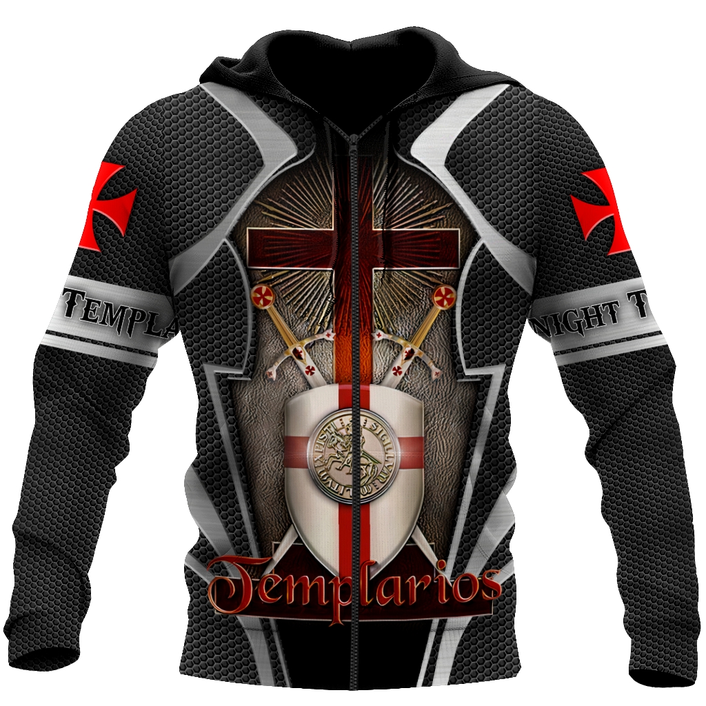 Premium Red Cross Shield Swords Knight Templar All Over Printed Shirts For Men And Women MEI