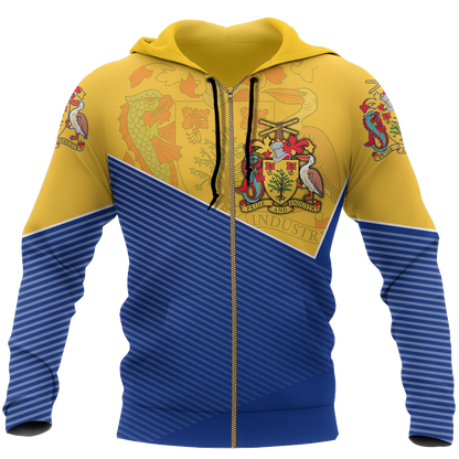 Barbados Hoodie - Stroke Style-Apparel-PL8386-Zipped Hoodie-S-Vibe Cosy™
